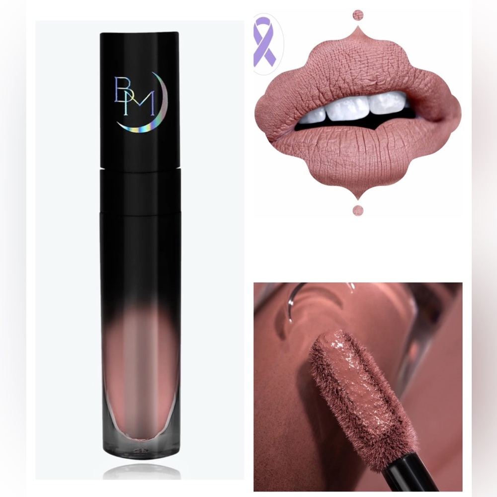 Black Moon Cosmetics Liquid to Matte Lipstick Warrior Dusty Pink Vegan NEW